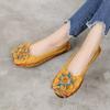 Fashion 2025 Soft Genuine Leather Flat Shoes Women Flats with Flowers Ladies Shoes Women Designers Loafers Slip On Hot Selling