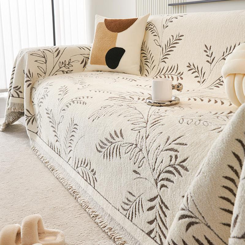 Sofa Towel Living Room Straight Row Sofa Cover Dust Cover All-Inclusive One-Piece Sofa Cover Cloth Blanket