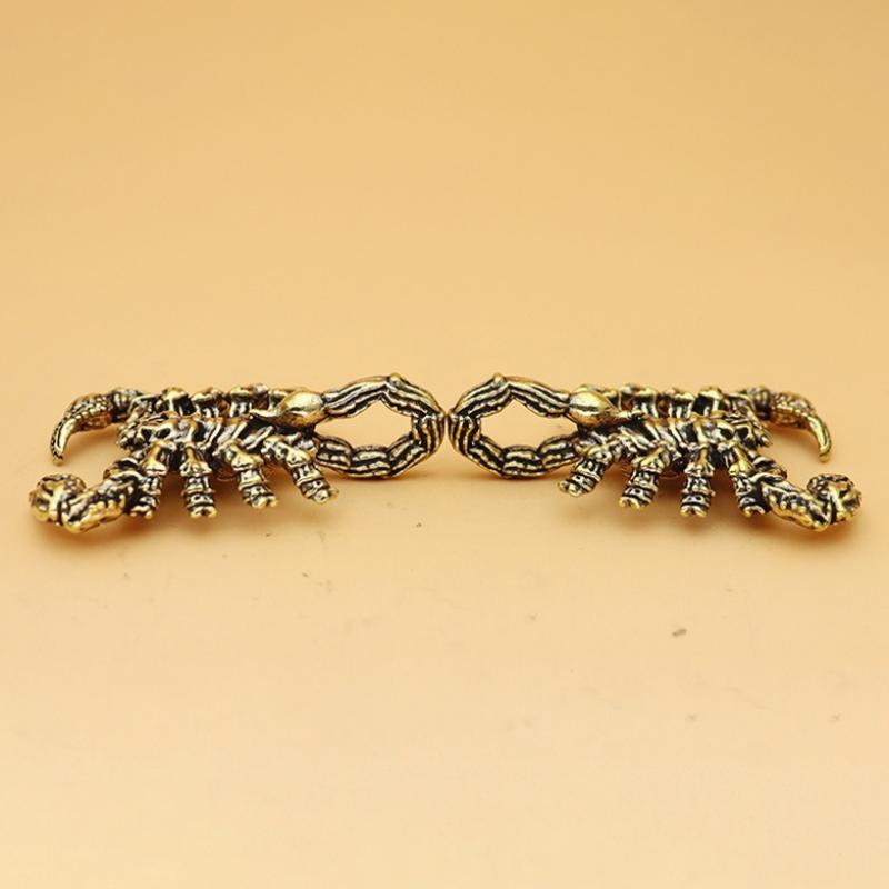 1 Piece Funny Ant Scorpion Crafts Solid Brass Insect Beetles Figurines Collection Desktop Small Ornament Home Decoration