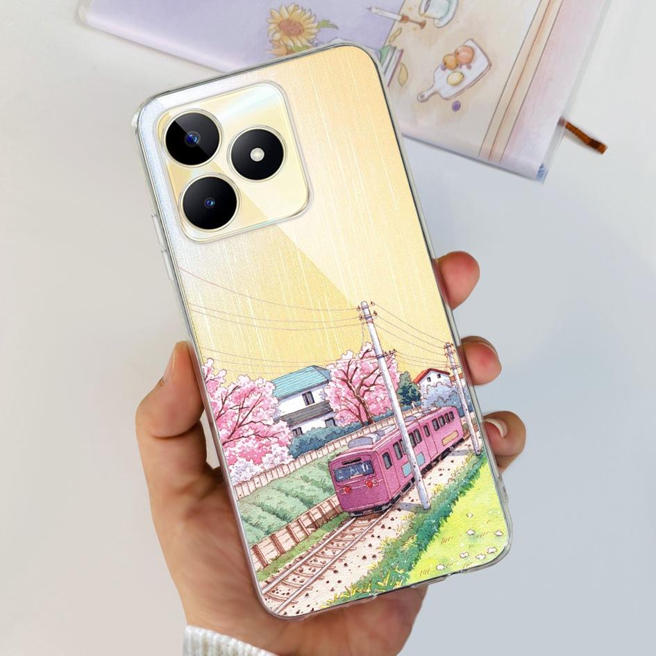 For Cover Realme C53 Phone Case 6.74" 2023 New Fashion Astronaut Soft Silicone Clear Back Cover For Realme C53 RMX3760 C 53 Capa