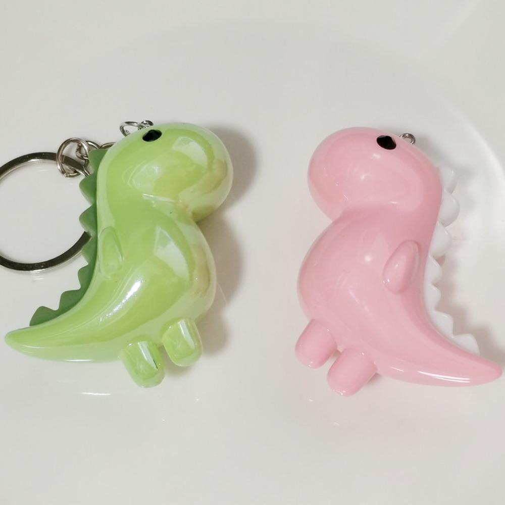 Cute Sweet Smooth and Shiny Cartoon Dinosaur Key Rings for Women Charm Fashion Doll Bag Key Chain Accessories Friendship Gift