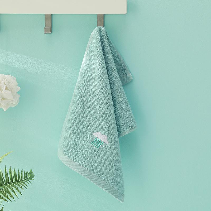 

Мягкое вышитое полотенце с фруктовым узором жаккардовое абсорбирующее утолщенное хлопковое детсадовское детское полотенце для умывания 25*45cm светло-синий