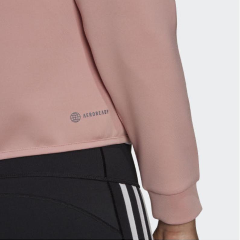 Adidas Logo Print Solid Zip Jacket Women Outerwear Pink HD9551