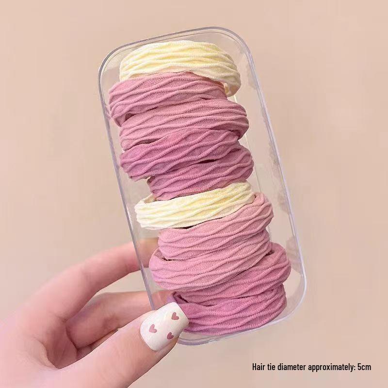 High Elasticity Durable Hair Tie - 2025 New Style Rubber Band with Leather Cover for High Ponytails