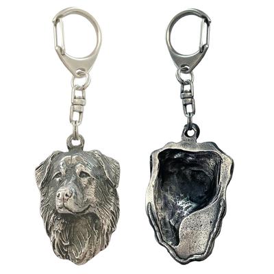Dutch Shepherd Dog, Dutch Herder - Silver-plated Key Ring with Dog, Handbag Decoration, Backpack Pendant by Brand