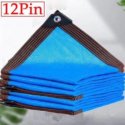 Filet d'ombrage HDPE Anti-UV Bleu Clôture de Jardin Filet d'intimité Auvent de Gazebo de Balcon Voiles de Campement Extérieures Auvent Abri Solaire