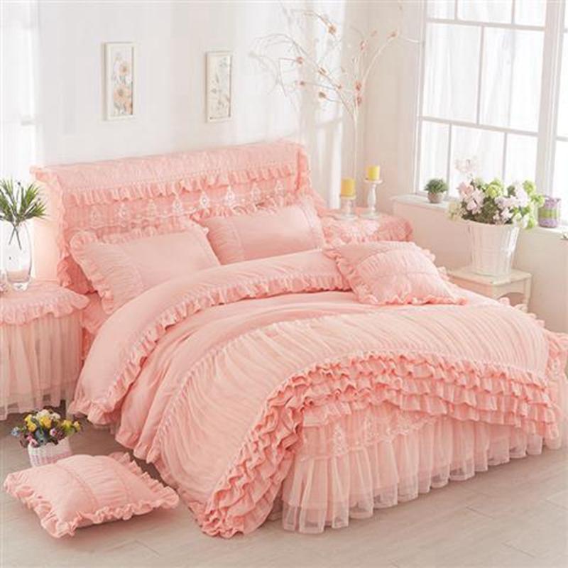 1pcs Lace Duvet Cover + 2 Pcs Pillowcases Fashion Design Soft Comfortable Quilt Cover King/Queen Size Luxury Bedding Sets