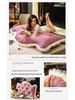 Princess Backrest Cushion: Soft Crystal Velvet, Removable & Washable Pillow for Tatami Bed