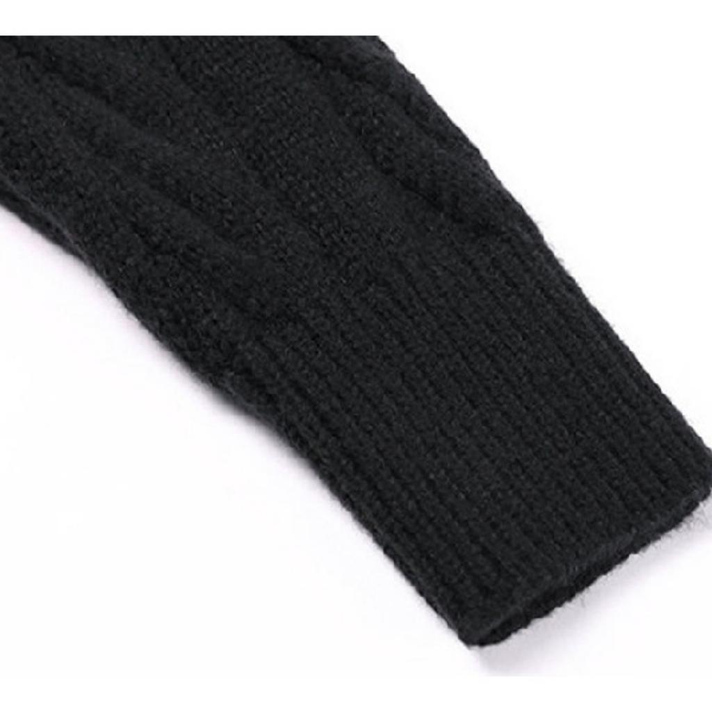 Men's Solid-color Casual Long-sleeved Hooded Pullover, Men's Button Collar Embossed Texture Warm Knitted Sweater