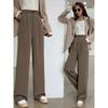 Solid Color Drape High Washed Suit Pants Pure Color Drape High Waist Suit Pants