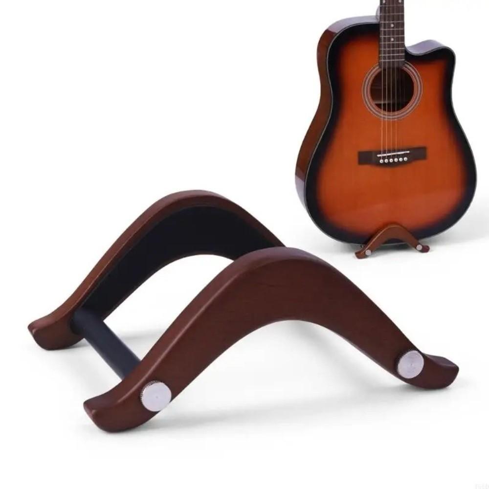 Stable Guitar Support Stand Wooden Ukuleles Bracket Electric Guitar Storage Rack  Electric Bass