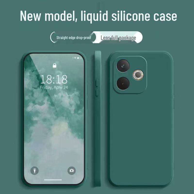 OPPO A5 Vitality Edition Solid Color Liquid Silicone Drop-proof Case