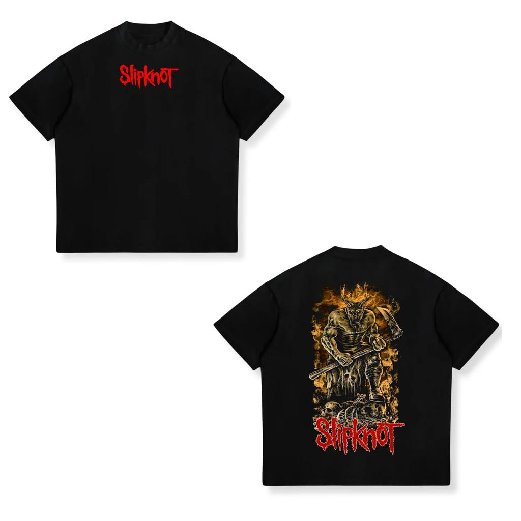 Slipknot Prepare for Hell Album Poster Graphic Print Tshirt Unisex Women Loose Casual Oversized Short Sleeved Street Hip Hop Tees