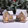 1 Pcs Christmas LED Light Wooden House Luminous Cabin Merry Christmas Decorations For Home DIY Xmas Tree Ornaments New Year