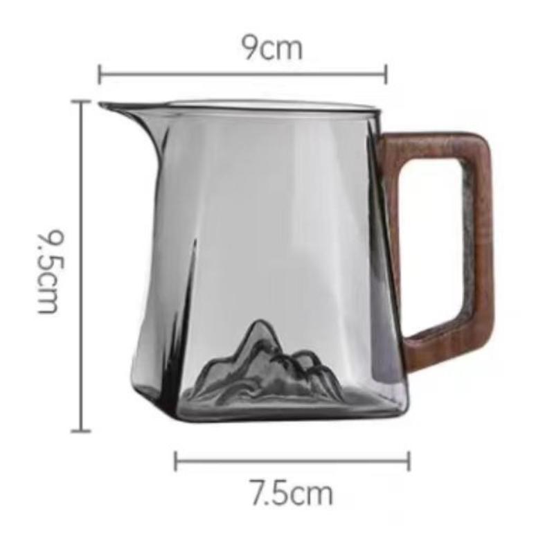 Glass Fair Mountain View Thickened Heat-resistant High Temperature-resistant Male Cup Tea Set Making Accessories Teapots Teaware