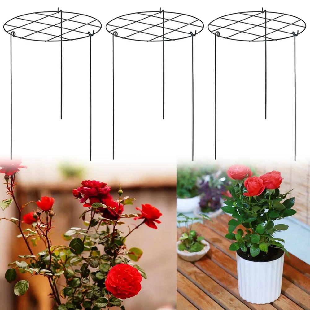 

3 Pack Metal Plant Support Cage For Peonies Roses Tomatoes Hydrangeas New Grid type