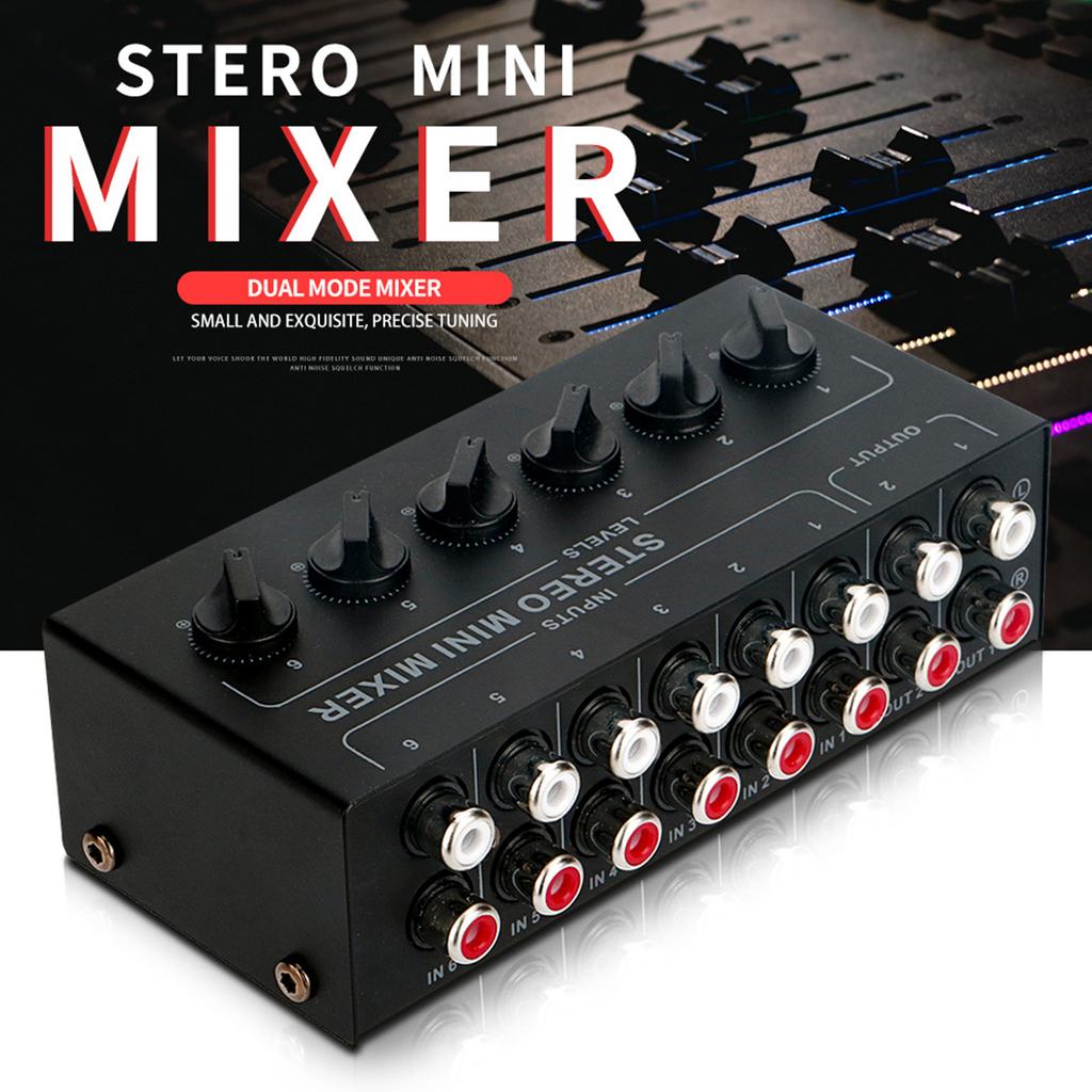 Highest Sound Quality 6 Channel Line Passive Mixer No External Power Supply
