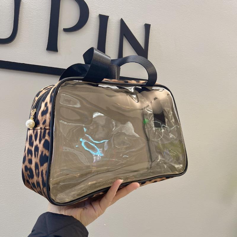 New Personalized Leopard Print Cosmetic Bag Cosmetic Bag Lipstick Perfume Eyeshadow Niche Storage Bag Large Capacity