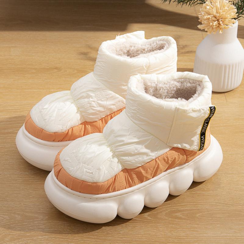 Mote Rimocy 2024 Nye Varm Snøstøvler for Kvinner Vanntette Dame Vinterstøvler Tykk Såle Plysjfôr Bomullspolstrede Sko Kvinne