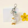 Keychain Pendant Inspirational Duck Design Key Holder with Birthstone Charm Encouragement Card Lightweight Healing Gift