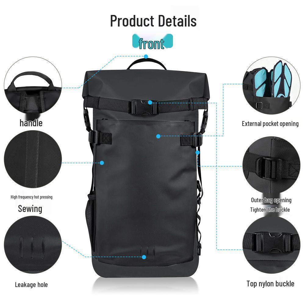 Waterproof Backpack for Outdoor Rafting, Trekking, and Diving - Large Capacity Mountaineering Bag