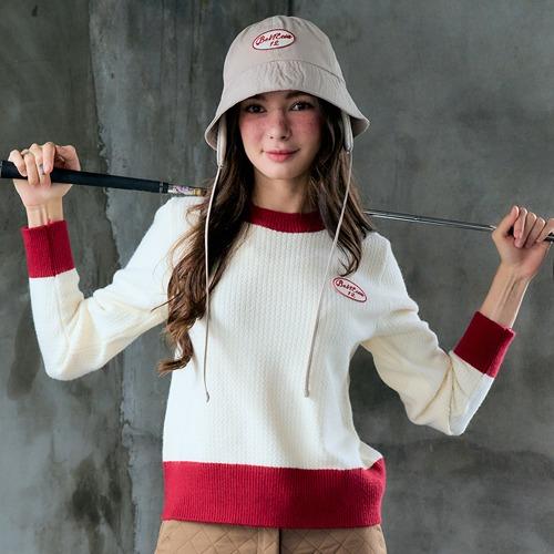 Venezia 12 Cozy Color Block Knit Eye Red Free/Free
