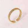 Fashion Niche Design Sense Versatile Opening Adjustable Ring, Gold Stacked Fashionable Simple Ring