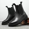2024 Autumn New Chelsea Boots for Men Black Boots Platform Shoes Fashion Ankle Boots Winter Slip on Men Shoes New Botines Mujer