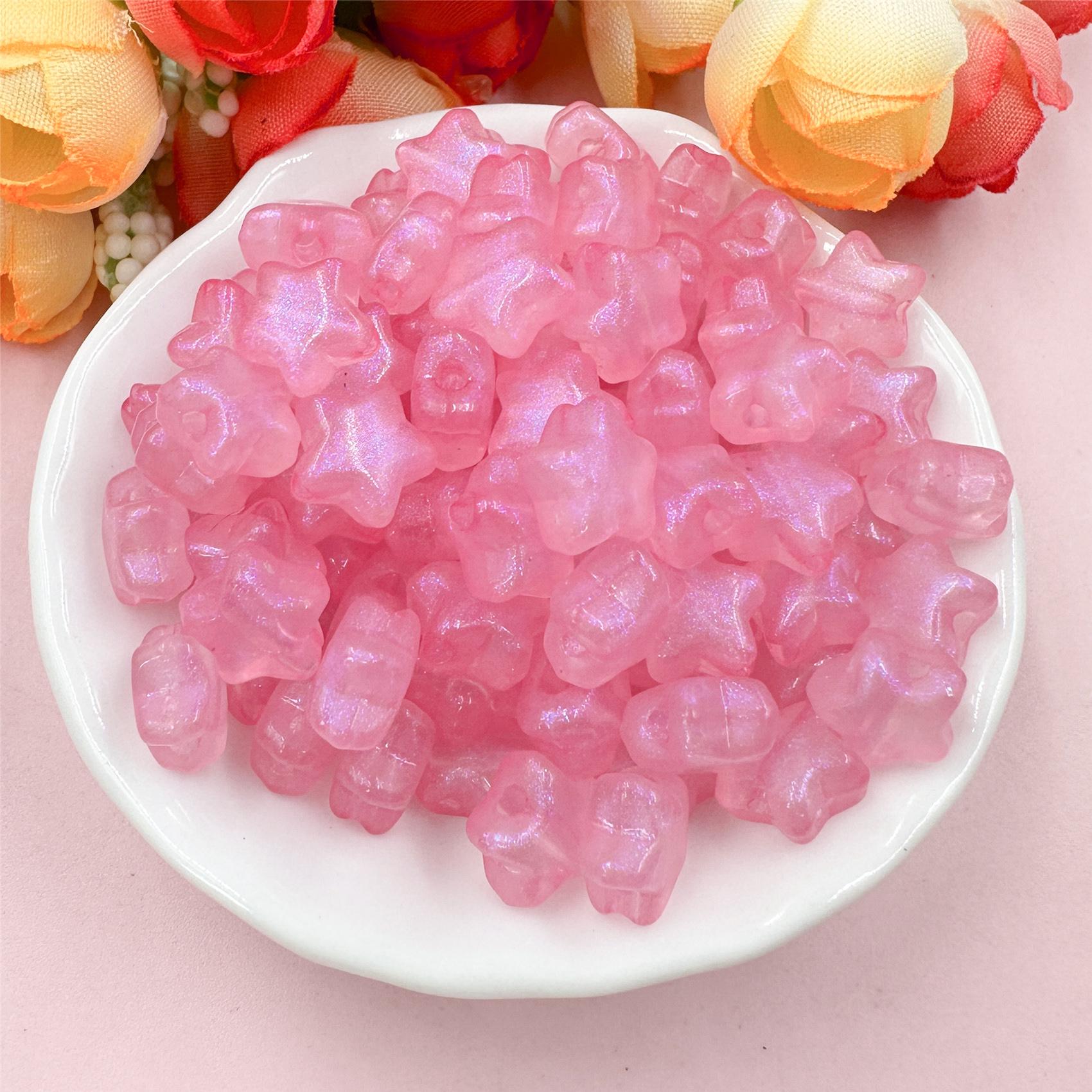 

200 шт. 10 мм бисерные материалы пятиконечная звезда перламутровый цвет россыпью бусины для браслета серьги изготовление акрила своими руками ювелирные изделия аксессуары ювелирные изделия розы красного