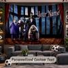 Die Addams Family Personalisierte Wandteppich-Unterstützung Benutzerdefinierter Name, Wandkunst Heimdekoration