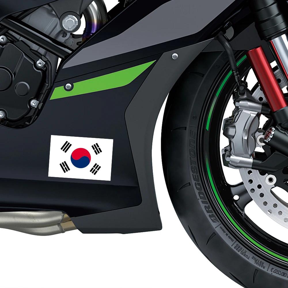 3 Stück Autoaufkleber Koreanische Flagge Vinyl-Aufkleber Fahrzeugzubehör Für Hyundai IX35 Kia Ssangyong Renault Samsung Genesis Spirra