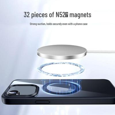 Qi2.2 Magnetic Wireless Charger with Low-Temperature Heat Dissipation, 25W Fast Charging for Apple 17 Phones.