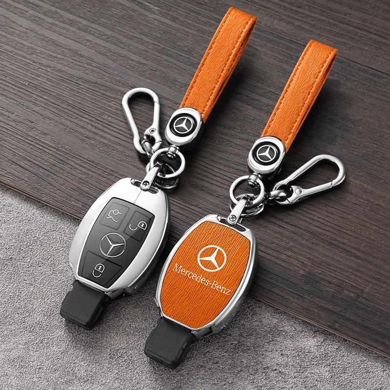 New Zinc Alloy Car Key Case Cover Shell Fob Bag For Mercedes Benz W204 W205 W212 W213 W176 W177 W219 A B C E S Class GLC CLA AMG