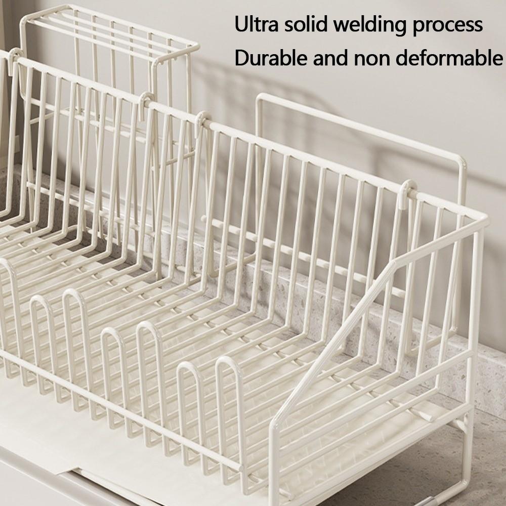 Portable Cutlery Storage Basket Convenient Drain Dish Rack Holder  Kitchen Supplies