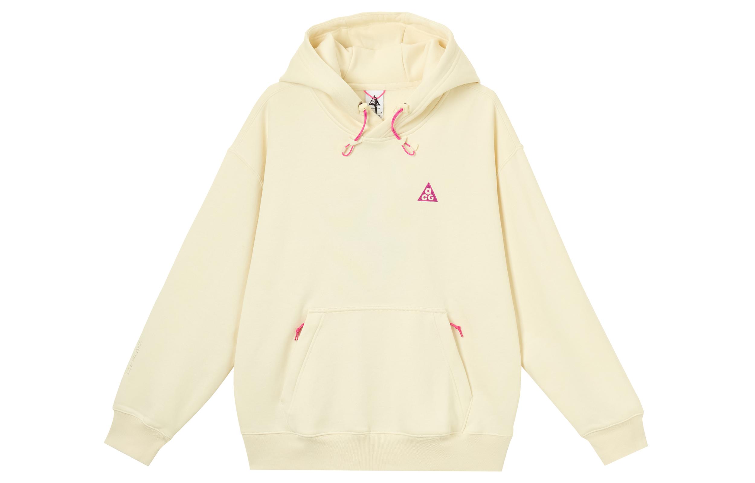 Nike ACG  Tuff Fleece  Therma FIT Athleisure Hooded Fleece Lined Pullover Long Sleeved Embroidered Pattern Sweatshirt IM9347-113 L
