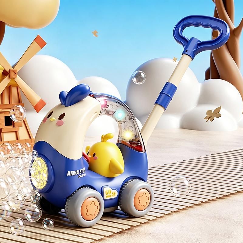 Automatische Seifenblasenmaschine Für Kinder Hühnchen Seifenblasen Rasenmäher Outdoor Spielzeug Für Jungen Mädchen Schieb- Oder Handgehaltene Seifenblasenmaschine Bläser