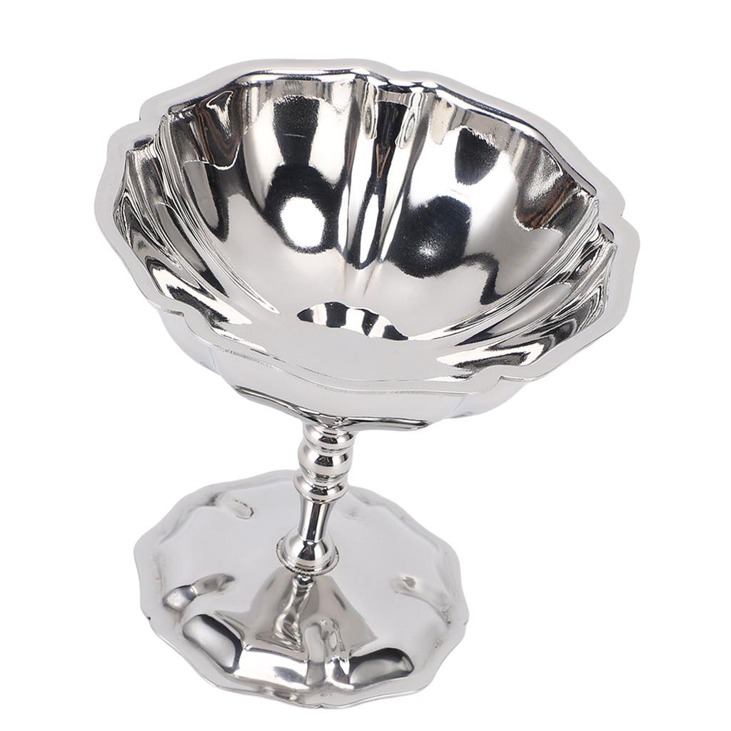Stainless Steel Ice Cream Cups High Footed Dessert Bowls Tall Footed Cups for Pudding Snacks Frozen Yogurt
