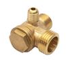 1 stücke Luft Kompressor 3-Port Messing Gewinde Überprüfen Ventil Connector Tools