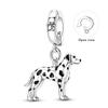 925 Sterling Silver Charms Bead ZirconDalmatian Dangle Fit Original Bracelet DIY Women Jewelry GiftGood Product