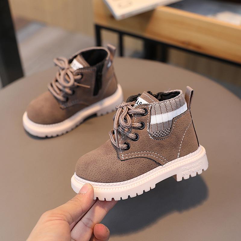 Children's Fashion British Style Short Boots Side Zipper M Artin Boots Shoes