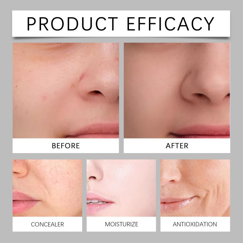 Changing Liquid Foundation Even Skin Tone Improve Dullness Relieves Dryness Moisturizing Brighten Whiten Makeup Base Care