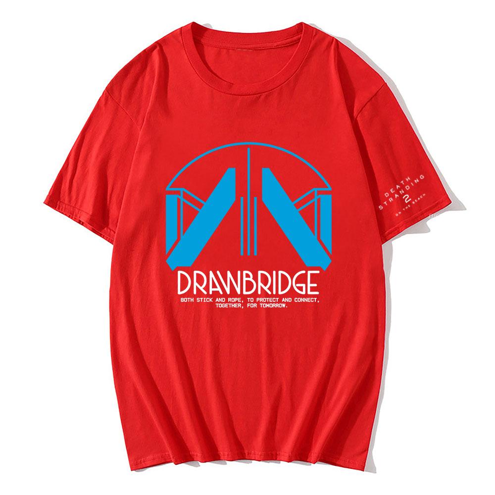 Drawbridge Design Graphic Tees Game DEATH STRANDING 2 ON THE BEACH T-shirt Unisex Streetwear Cotton Short Sleeve Mens Tee-shirt