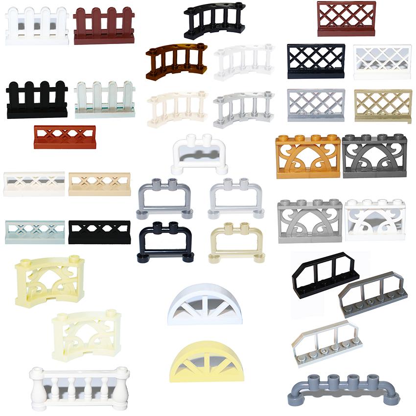 City Accessories Building Block MOC Part Fence Railing Stair Barrier Ladder Guard Bar Castle Garden Farm Military Assemble Brick