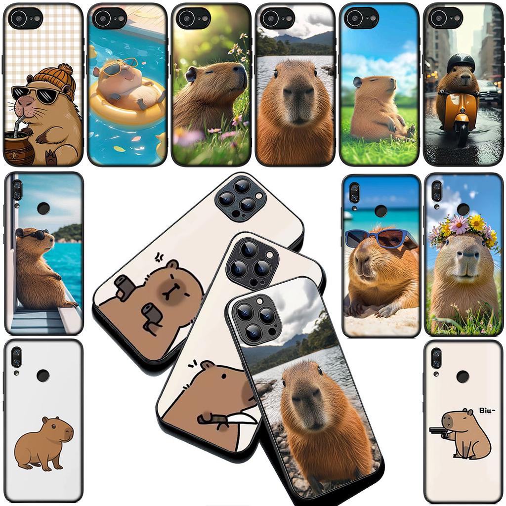 Lovely Capybara Silicone Cover for Samsung Galaxy A36 A55 A26 A05 A06 A14 A50 A51 A53 A54 A12 A13 A23 A35 Coque Phone Case