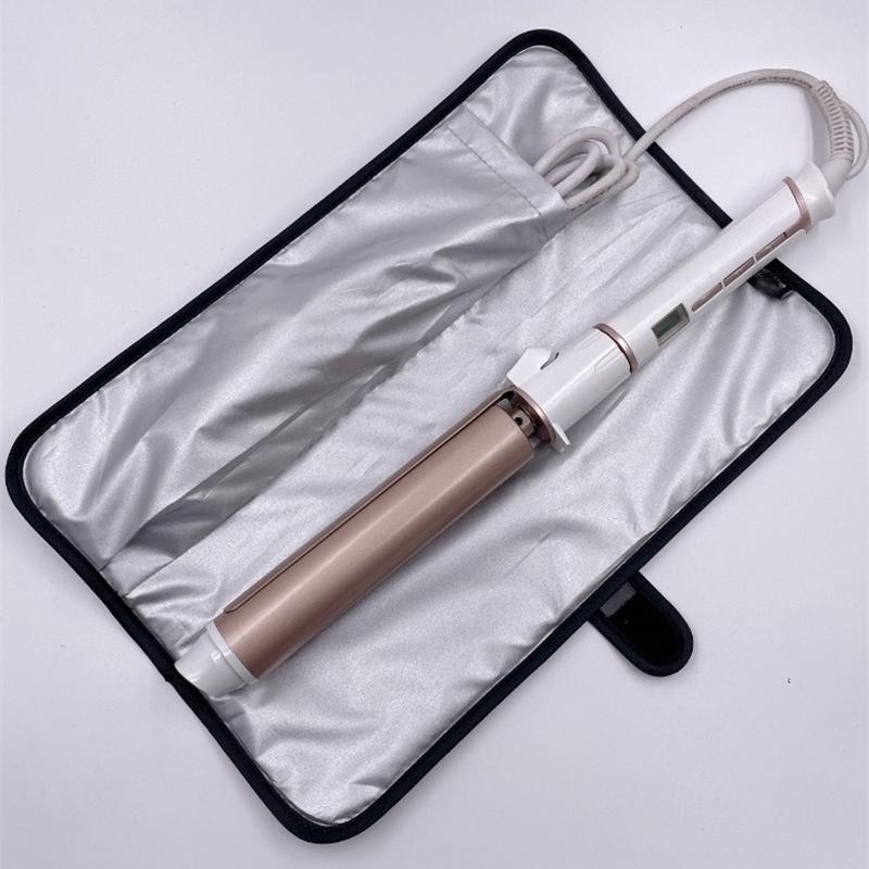 Heat Resistant Flat Iron Case Dual Use Hair Straightener Mat & Pouch Travel Curling Iron Hair Straightener Hair Tools Organizer