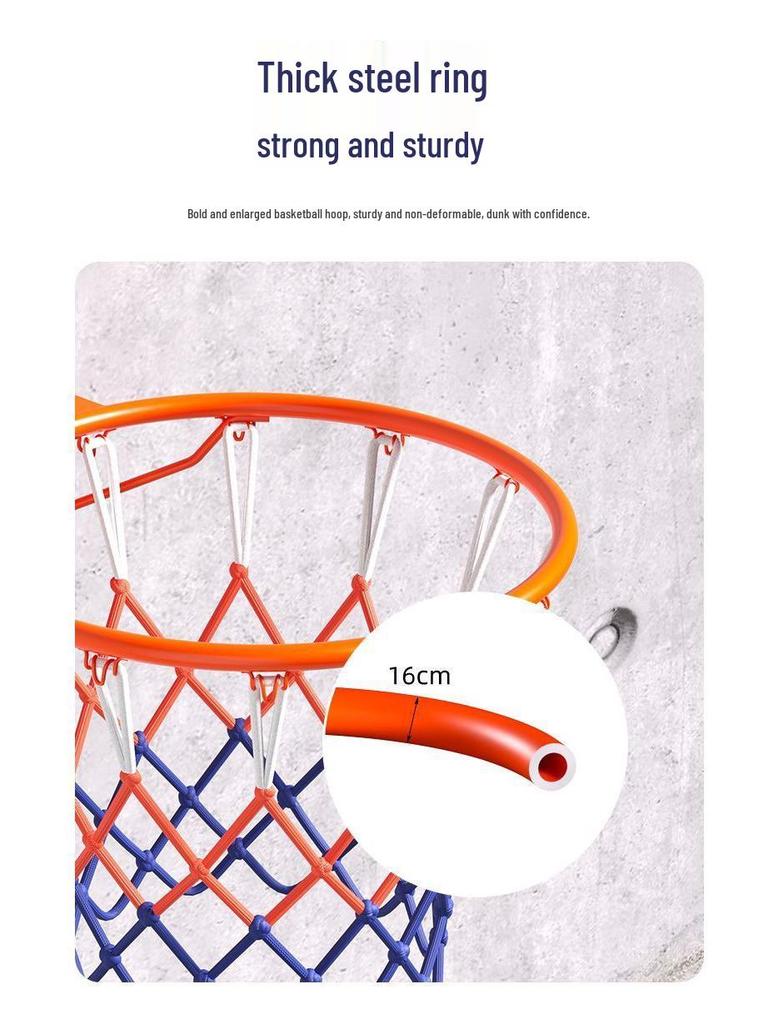 Coș de baschet de exterior montat pe perete W2V pentru adulți și copii - Utilizare în interior/exterior cu coș suplimentar