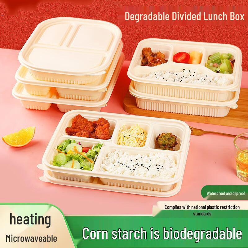 Shenghua Heyiyuan Biodegradable 4-Compartment Takeaway Containers