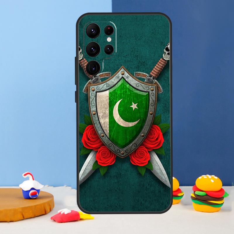 Pakistan Flag Phone Case For Samsung Galaxy S24 S25 Ultra S9 S10 S20 S22 S21 S23 Plus S24 FE Cover Coque