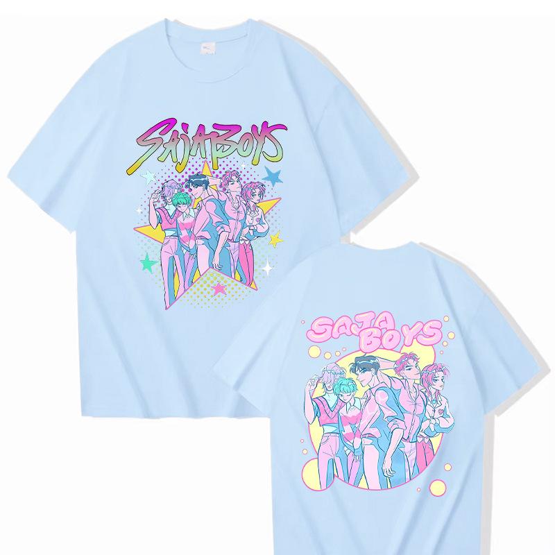 

K-pop Охотники на демонов футболка повседневный топ с круглым вырезом футболка с коротким рукавом 5989 3XL