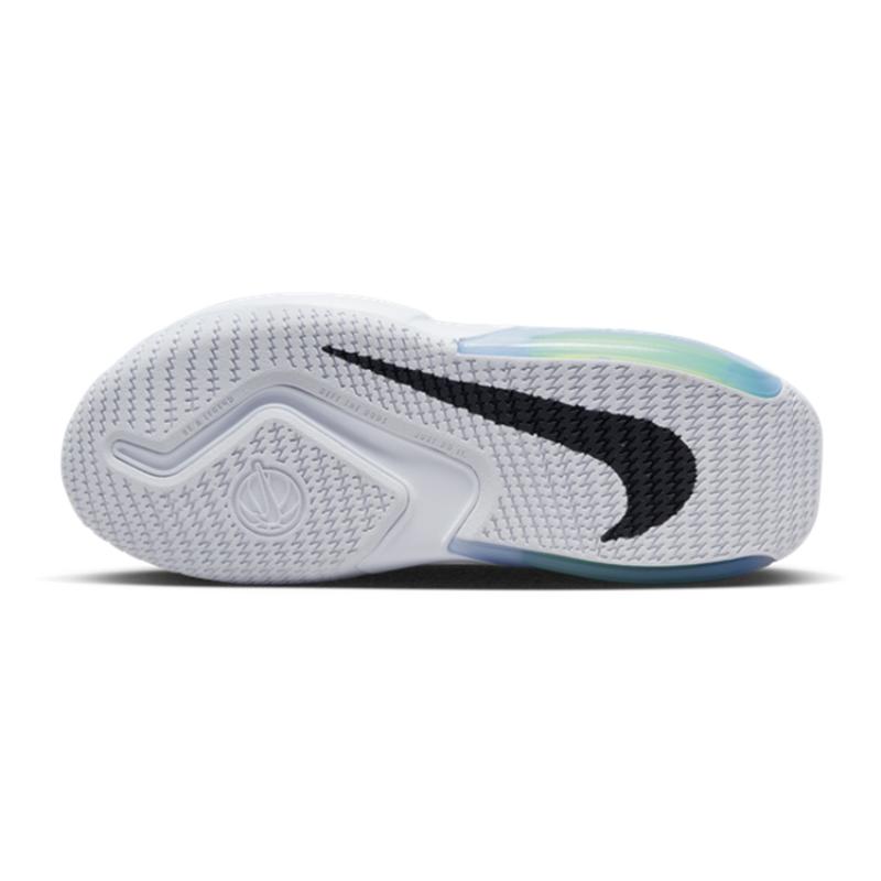 Nike Air Zoom Crossover Game Ready Cushioning, Wear Resistant Low Top Children's Basketball Shoes White Black Blue Sneakers DC5216-005